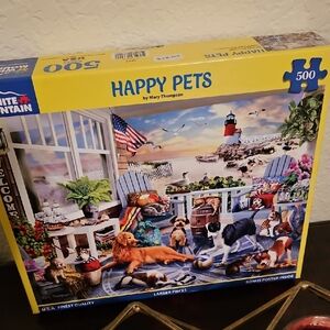HAPPY PETS 1000 PIECE WHITE MOUNTAIN PUZZLE
